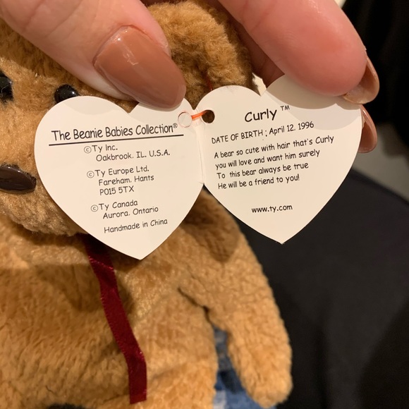 Rare Ty "Curly" Beanie Baby with multiple errors - Picture 4 of 8